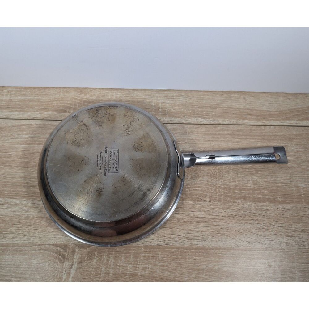 Leyse Commercial 10" Frying Pan – 18/10 Stainless Steel Lincoln Metalspin  Used - Picture 2 of 3